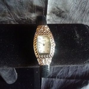 Chico's Black Leather Watch